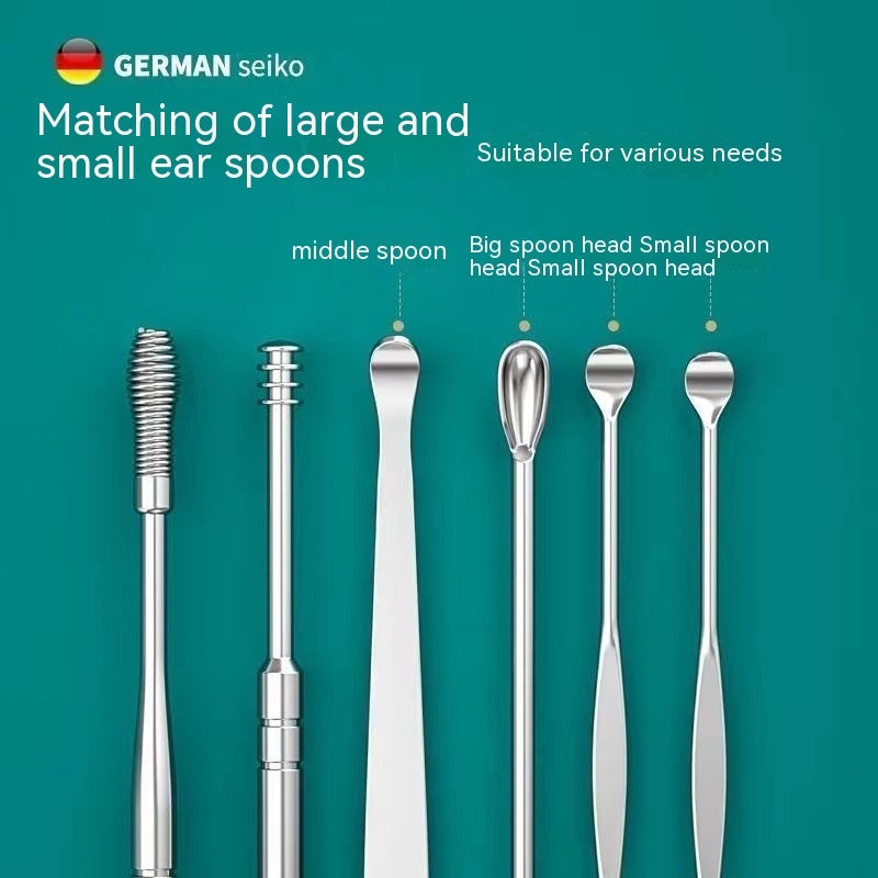 Stainless Steel Earpick Six-piece Set