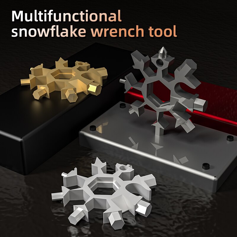 18-in-1 Snowflake Multi-Tool Wrench