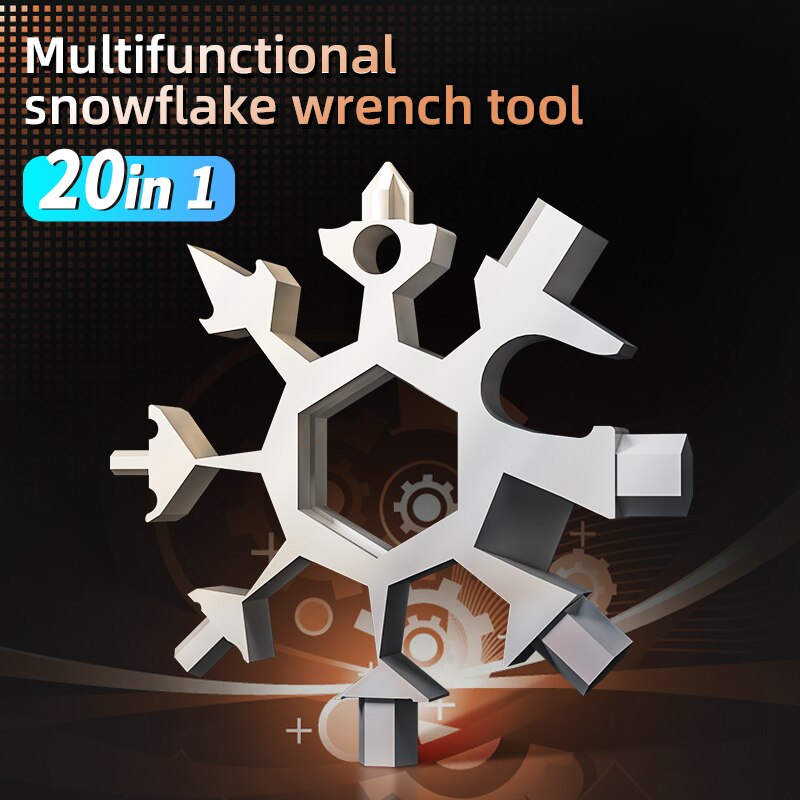 18-in-1 Snowflake Multi-Tool Wrench