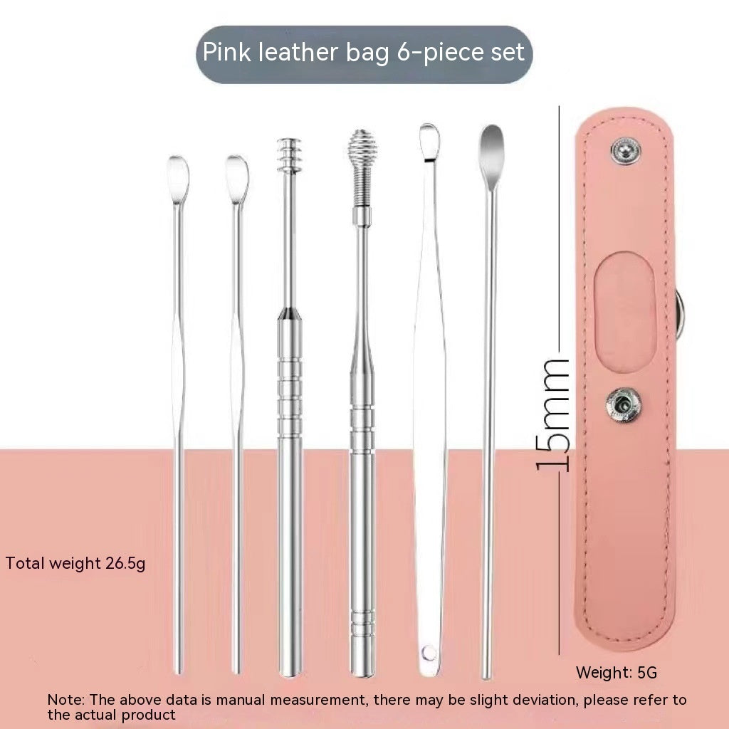 Stainless Steel Earpick Six-piece Set