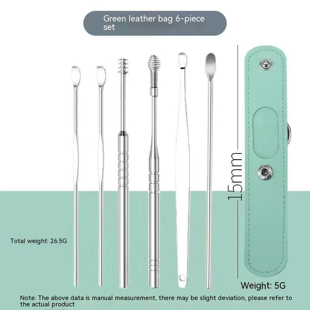 Stainless Steel Earpick Six-piece Set