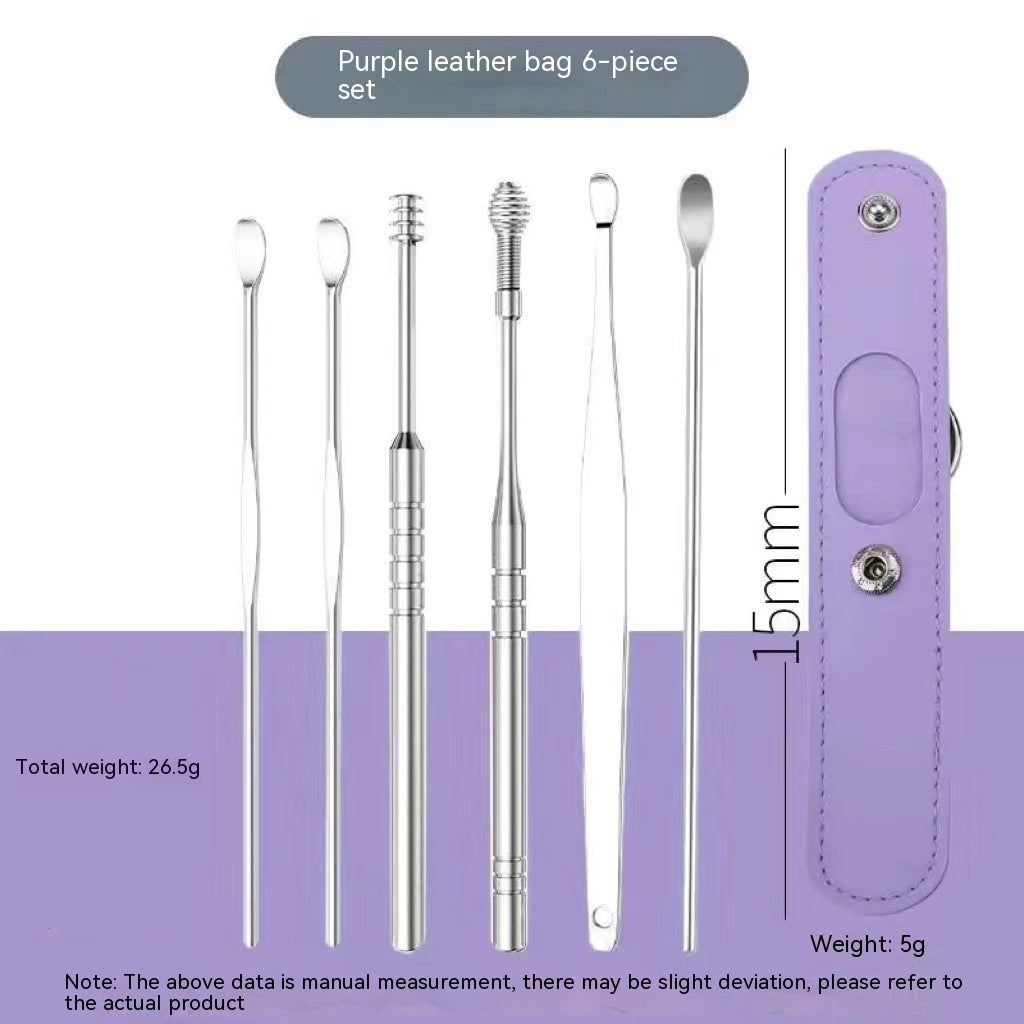 Stainless Steel Earpick Six-piece Set