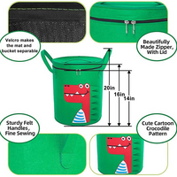 Felt Storage Bag Toy Play Mat 2 In 1 Pull Rope