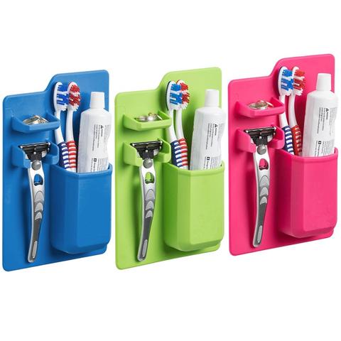 Silicone Toothbrush Holder Bathroom Organizer