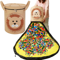 Felt Storage Bag Toy Play Mat 2 In 1 Pull Rope