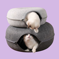 Cozy Donut Cat Cave
