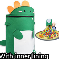 Felt Storage Bag Toy Play Mat 2 In 1 Pull Rope