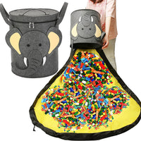 Felt Storage Bag Toy Play Mat 2 In 1 Pull Rope