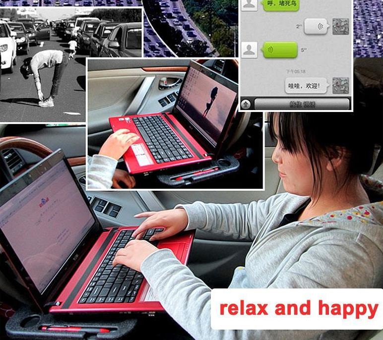 Portable Car Desk | Steering Wheel Laptop Table