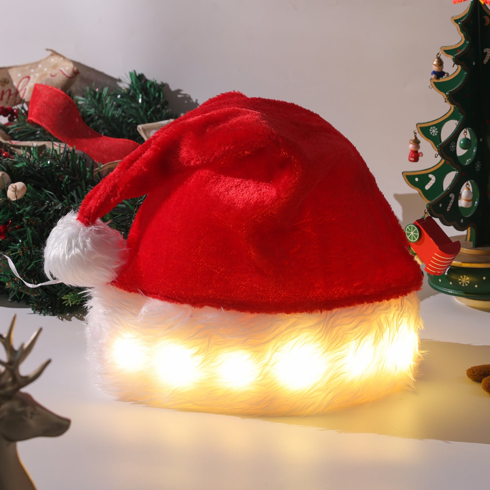 Christmas Hat LED Light Plush