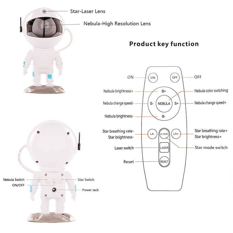 Astronaut Starry Sky Galaxy Projector