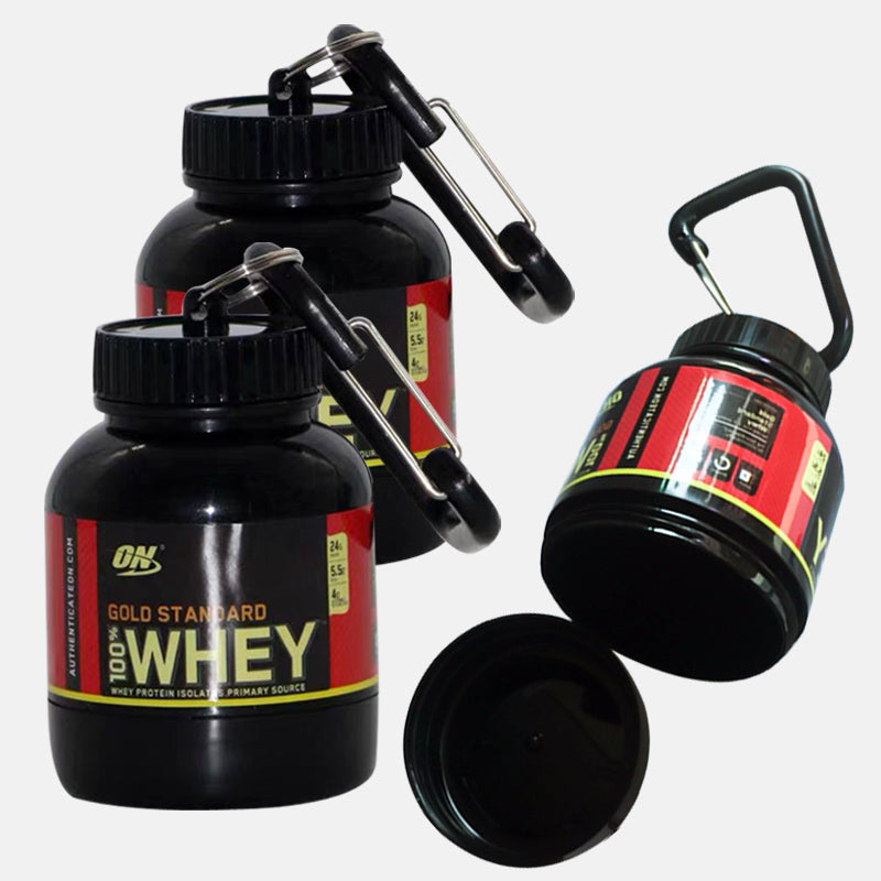 Gym Protein Powder Storage Keychain