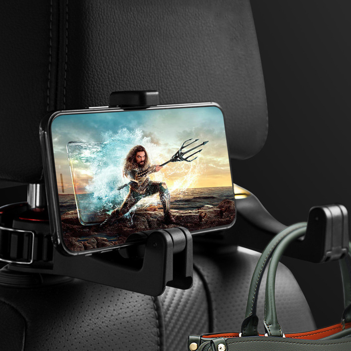 Car Headrest Hook & Phone Holder