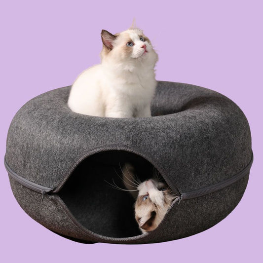 Cozy Donut Cat Cave