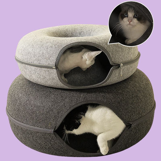 Cozy Donut Cat Cave