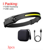 LED Headlamp Flashlight USB Rechargeable - Hunting Light