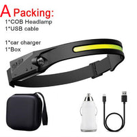 LED Headlamp Flashlight USB Rechargeable - Hunting Light